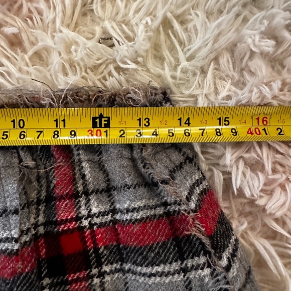 New NWT R13 Reversible Raw Cut Plaid Miniskirt Size Large - Picture 15 of 16